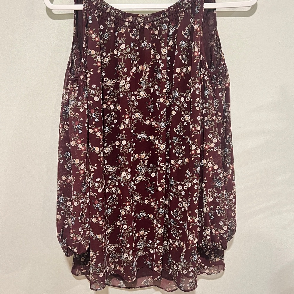 Womens floral long sleeve blouse
